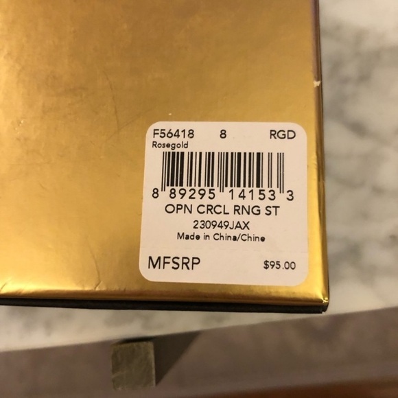 NWT Coach Open Circle Stagecoach Stackable Ring Set (3) in Rose gold tone - Picture 3 of 4